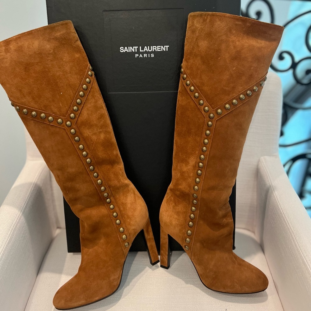 Saint Laurent tall boots. Excellent condition, warn once